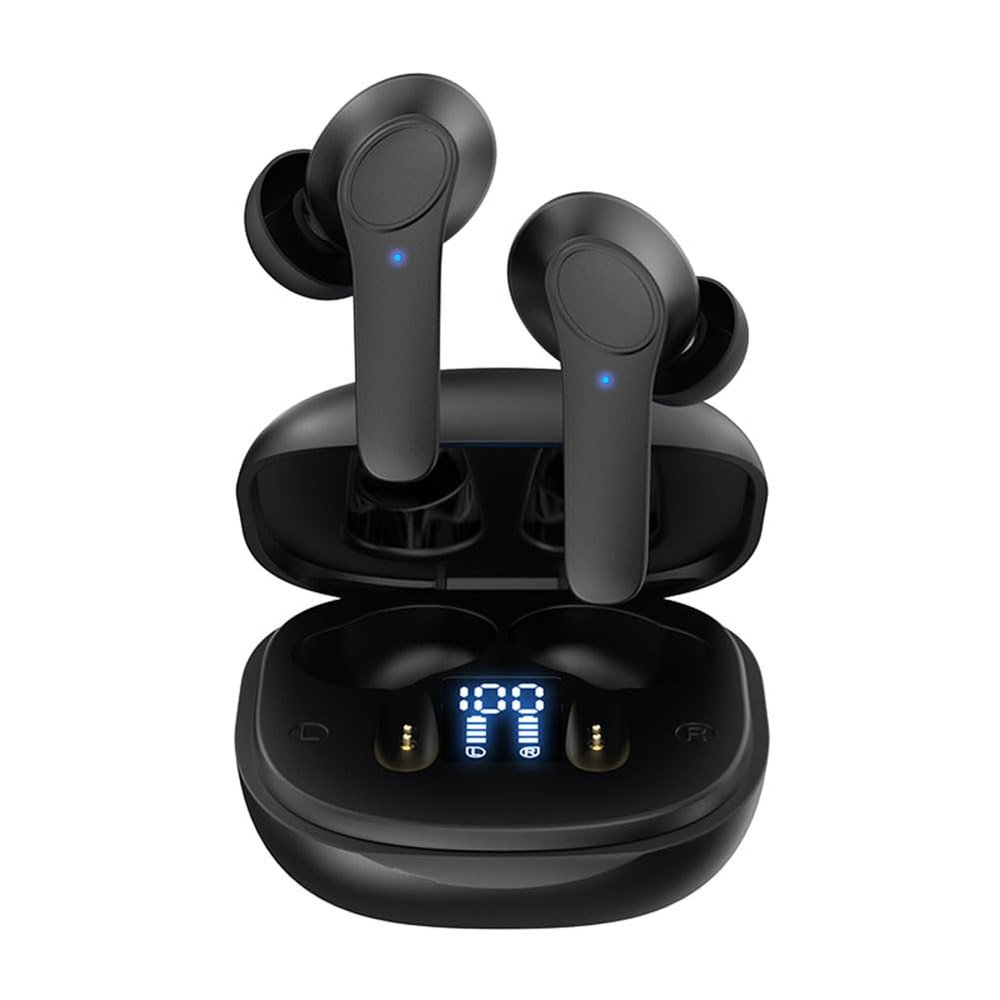 144-Language Real-Time Translator Earbuds, 4 Modes, Wireless BT Two-Way Voice Translator, Noise Cancelling, IPX6 Waterproof for Sports, Business, Travel (Black)