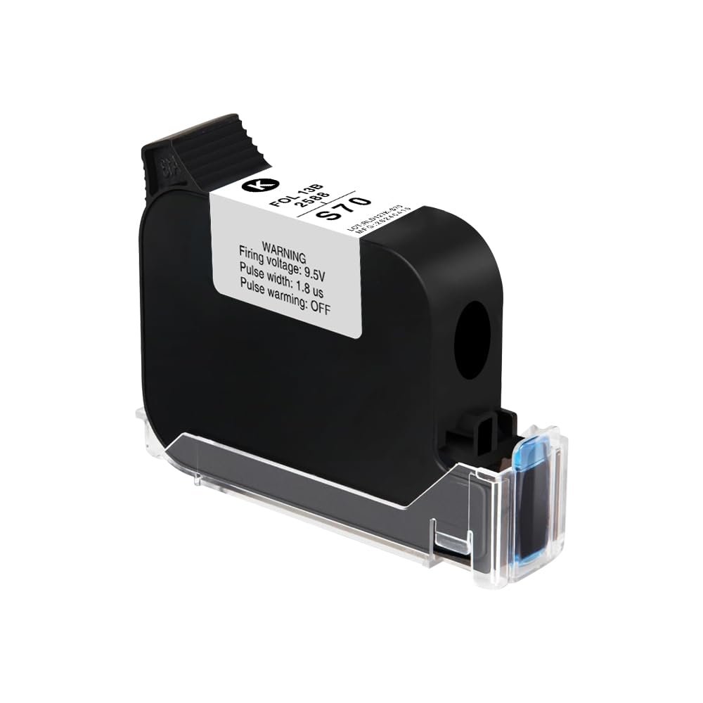 INPTNOV Black Quick-Drying Ink Cartridge, 42 ml, Ink, Print Height 2-12.7 mm