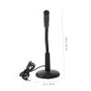 TOGEVAL Desktop Microphone 3.5Mm Interface Plastic Microphone with Base for Computer Gaming Chatting and Live Streaming, Black Desktop Mic for Laptop Voice Recording and Online Meetings view 2