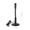 BUGUUYO Desktop Microphone 3.5Mm Interface Chat Mic for Laptop Computer, Versatile Black Tabletop Microphone for Voice Recording and Online Meeting Use view 2