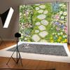 15 x 10 ft Spring Backdrop Flower Garden Green Grass Lawn Stone Wildflowers Photography Backdrop Forest Nature Kids Adults Birthday Party Portrait Photo Booth Prop view 3