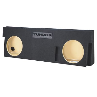 8" Dual Sealed sub Box 2014-2021 Tundra Crew-max subwoofer Enclosure Speaker Box car Audio Ground Shaker (Black, 12")