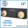8" Dual Sealed sub Box 2014-2021 Tundra Crew-max subwoofer Enclosure Speaker Box car Audio Ground Shaker (Black, 12") view 2