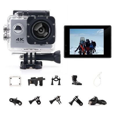 zcypeaf Action Camera for Forza 300 NSS350 Forza 300 350 NSS, with 4K Recording Support, EIS Sports Helmet Motorcycle Camera, Loop Recording, Time-Lapse, Playback,B Grey