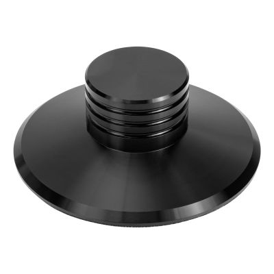 BUGUUYO Vinyl Record Weight Stabilizer and Aluminum Clamp for Turntables, 120G Disc Player Accessory, Black Anti-Vibration Clamp for Music and Vinyl Enthusiasts