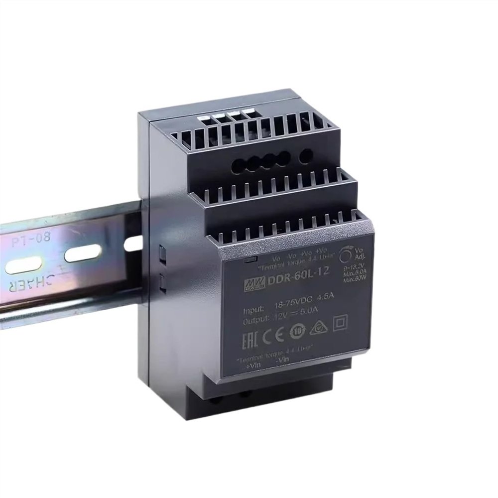 DDR-60G DDR-60L DDR-60G-12 DDR-60G-24 DDR-60L-12 DDR-60L-24 60W DIN Rail Type DC-DC Converter(DDR-60L-12)
