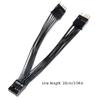9Pin Splitter Cable for Computer Motherboard Audio Female to 2 Dual Male Cable view 4