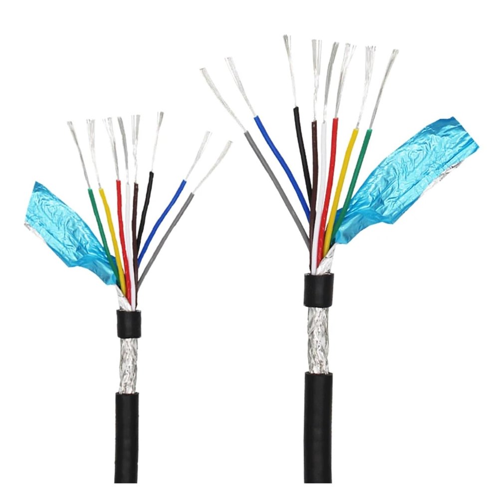 1pcs 10M Multi-Core Shielded Cable 28-24AWG 2-16 Cores Tinned Copper Wire(8 cores,26 AWG 0.15mm2)