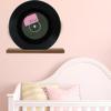 FINISPERSOO Wooden Vinyl Record Holder and CD Rack 2Pcs Vinyl Record Storage Stand Album Cover Display for Home and Media Room Organization view 4