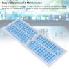 132 Keys Thai Keycaps Set, ABS OEM Height Translucent DIY Keyboard Keycaps Replacement, Compatible with 61 62 64 68 84 87 104 108 Mechanical Keyboards, Durable and Stylish Thai LAN (Blue) view 3