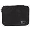 BUGUUYO Multipurpose Zipper Storage Bag for Digital Accessories and Earphones, Three-Layer Electronic Cable Organizer Pouch for Travel and Home, Black view 1