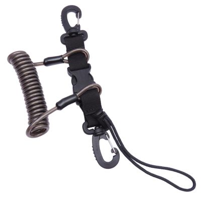 Taxinyx Scubas Diving Lanyard Steel Wire Spring Coiled Heavy Duty Lanyard with for Cameras and Dive Lights