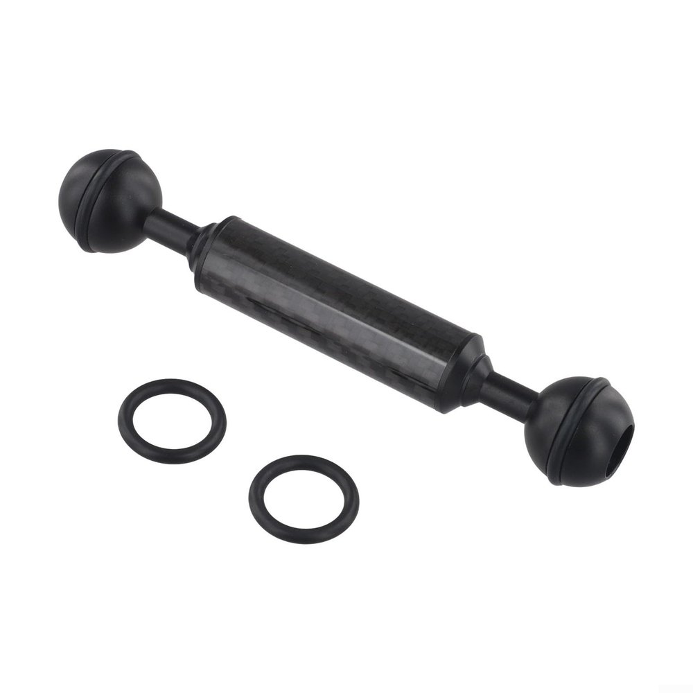 Dual Ball Buoyancy Extension Rod for Underwater Photography, Carbon Fiber and Aluminum Alloy, 8 Sizes from 5 to 12 Inches, Compatible with Action Cameras and Fill Lights(5 inches)