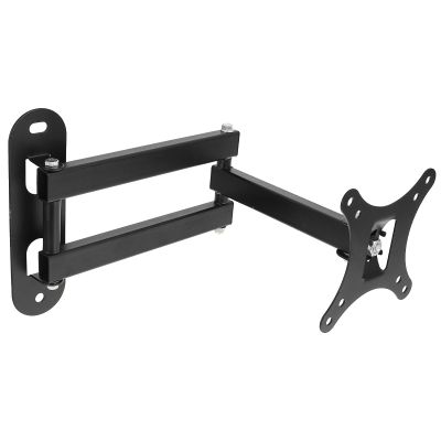 BUGUUYO Monitor Wall Mount Bracket with Articulating Arms Adjustable 10-27 Inch LCD TV Holder for Home and Office Use
