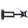 BUGUUYO Monitor Wall Mount Bracket with Articulating Arms Adjustable 10-27 Inch LCD TV Holder for Home and Office Use view 2