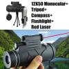 12X50 Monocular Telescope Adults With Tripod HD Monocular New Generation With Smartphone Portable Telescope For Bird Watching Monocular Hunting for Adult Bird Watching Outdoor Monocular Telescope view 3