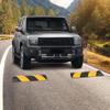 2 Pack 3.3Ft/39.6Inch Rubber Speed Bumps,2 Channel Modular Heavy Duty Speed Humps, 25000Lbs Cable Protector Ramps for Asphalt Concrete Gravel Road with 8 Bolt Spikes view 2