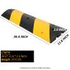 2 Pack 3.3Ft/39.6Inch Rubber Speed Bumps,2 Channel Modular Heavy Duty Speed Humps, 25000Lbs Cable Protector Ramps for Asphalt Concrete Gravel Road with 8 Bolt Spikes view 3