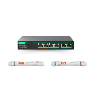 4 Ports UltraReach PoE Switch and UltraReach PoE Extender