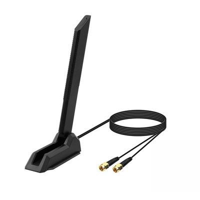 Tri Band 12DB WiFi Antenna for PC Desktop Computer, 2.4GHz/5GHz/6GHz, Magnetic Base with 1.2M Extension Cable, Compatible with PCIe WiFi 6 6E Card and Router