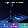 Tri Band 12DB WiFi Antenna for PC Desktop Computer, 2.4GHz/5GHz/6GHz, Magnetic Base with 1.2M Extension Cable, Compatible with PCIe WiFi 6 6E Card and Router view 3