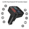 LanSuper Bluetooth FM Transmitter, Wireless Radio Adapter Car Kit with Dual USB Charging, Handsfree Call & Audio Receiver Car Charger MP3 Player, LED Display & FM Frequency, Support TF Card & USB Disk view 2
