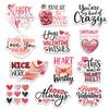 12 Pcs Valentine Quote Love Stickers Cute Romantic Message Designs Gifts for Teens Girls Wife Husband Boyfriend Girlfriend for Laptop Water Bottle Tumbler Notebook Journal Scrapbook Phone 6 Inches view 1