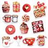 12 Pcs Valentine Sweet Treat Stickers Cute Dessert Love Designs Gifts for Teens Girls Wife Husband Boyfriend Girlfriend for Laptop Water Bottle Tumbler Notebook Journal Scrapbook Phone 8 Inches view 1