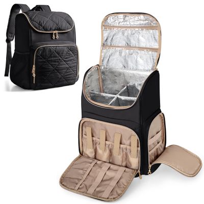 Marscamd Insulated Hairstylist Travel Bag Backpack with Detachable Divider
