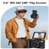 4K Digital Camera for Photography, 64MP Vlogging Camera for YouTube with 180 Flip Screen, 18X Zoom UHD Autofocus Video Camara, Compact with 32GB Micro SD Card for Kids, Teens, Boys & Girls, Beginners view 4