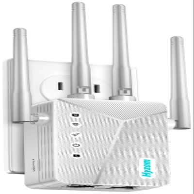 2026 WiFi Extender Signal Booster for Home - 5X Faster Internet Booster with Ethernet Port, Covers 12,000+ Sq.Ft House & Yard | Long Range Wireless Repeater Amplifier, 4 High-Gain Antennas