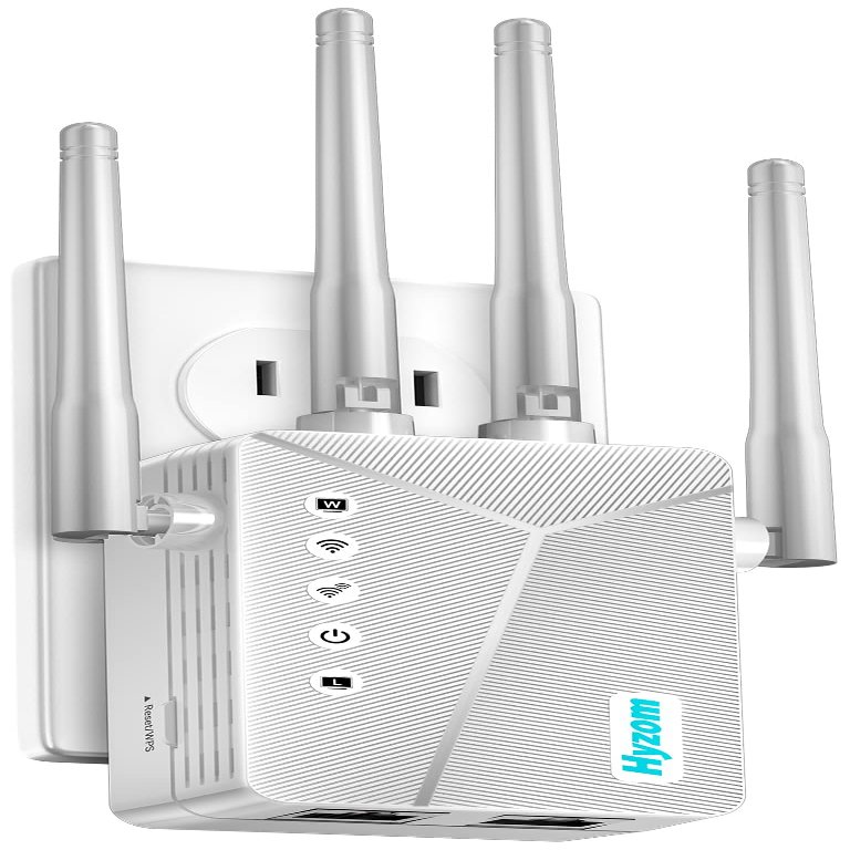 2026 WiFi Extender Signal Booster for Home - 5X Faster Internet Booster with Ethernet Port, Covers 12,000+ Sq.Ft House & Yard | Long Range Wireless Repeater Amplifier, 4 High-Gain Antennas