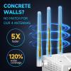 2026 WiFi Extender Signal Booster for Home - 5X Faster Internet Booster with Ethernet Port, Covers 12,000+ Sq.Ft House & Yard | Long Range Wireless Repeater Amplifier, 4 High-Gain Antennas view 4