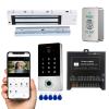 Smart Door Access Control System with Tuya APP Remote Video Intercom & Monitoring, Built-in Camera, 600lbs Magnetic Lock, IP68 Metal Keypad, Fingerprint/Password/ID Card Unlock view 1