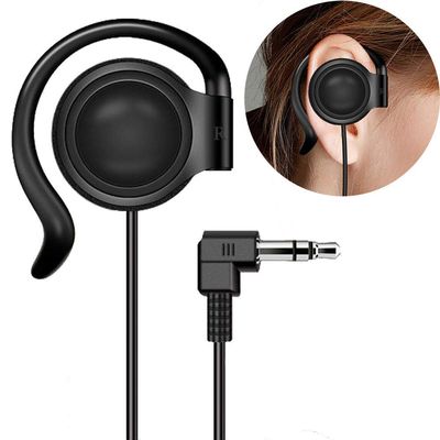EXMAX SE-35 Single Ear Hook Headphone, 3.5mm Right-Side One-Ear Earphone for ATG-100T & EXD-101 Receivers, FM Radio, Podcast, Laptop & MP3 Players  Portable Listening Headset (Right-Side Earphone)