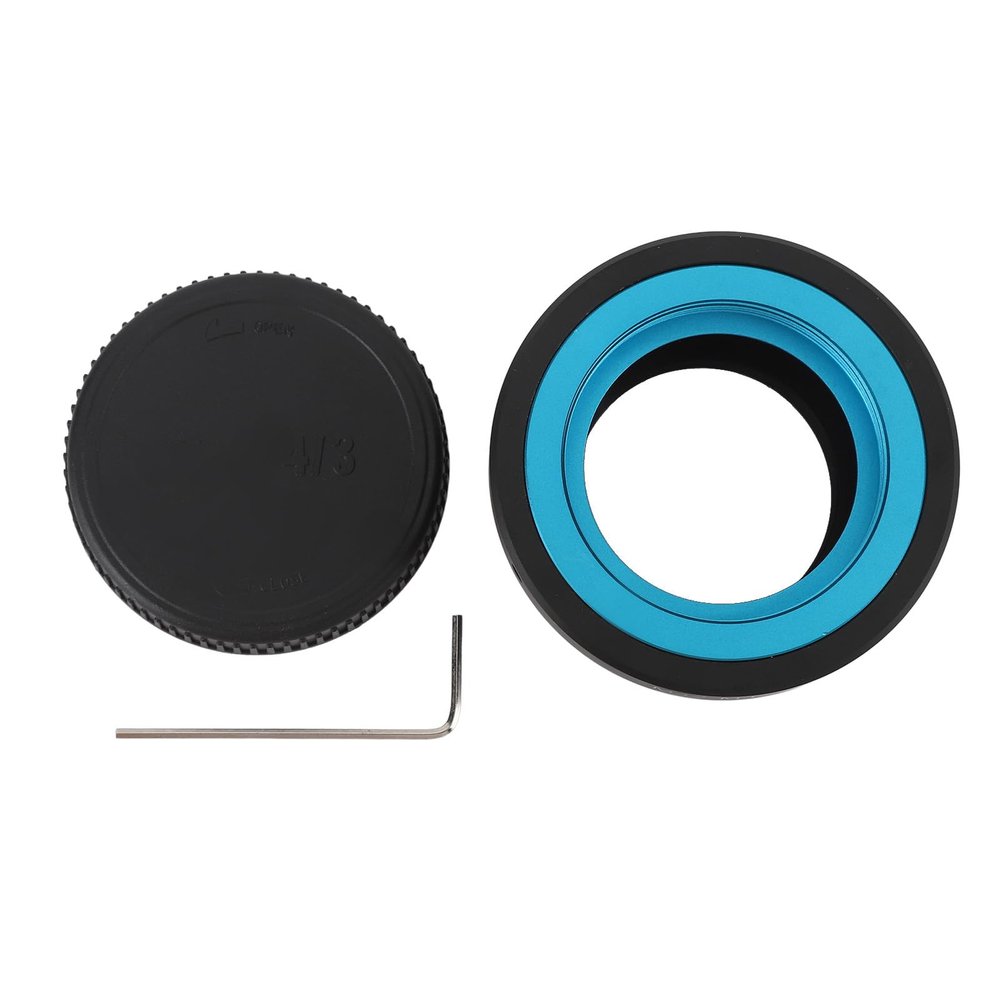 42mm Threaded Lens to M4/3 Mount Adapter Ring, Camera Lens Mount Adapter, High Precision Aluminum Alloy Converter with Back Cover for Lumix, Pen, OM - D Series Cameras