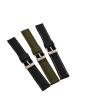 HuanJ Quick Release Sport Silicone Watch Band - Breathable Waterproof Soft Rubber Strap 18mm 20mm 22mm For Men Women(Black-Blue line 3,20mm) view 3