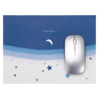 PATIKIL Painting Mouse Pad, 13.6 x 10.4 Non-Slip Rubber Mouse Mat Oil Painting Series Printed Desk Mat for Office Home Laptop Computer Desk Accessories, Blue Moon