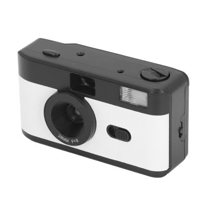 35MM Film Camera, Reusable Lightweight Vintage Camera with Built in Flash, 1/120s Shutter Speed, 28MM F/8 Lens for Analog Photography
