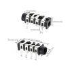 100Pcs 3.5mm 6Pin Stereo Headphone Jack Earphone Socket Socket PJ313 The 4 Section Of the 6 pin BJXKHFPIV view 4