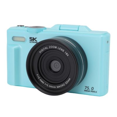 EBTOOLS 5K Digital Camera 75MP Mirrorless Camera with 3 Inch 180 Flip Screen WiFi 18X Digital Zoom for Photography Vlogging Travel