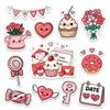12 Pcs Kawaii Valentine Cute Love Stickers Sweet Romantic Designs Gifts for Teens Girls Wife Husband Boyfriend Girlfriend for Laptop Water Bottle Tumbler Notebook Journal Scrapbook Phone 6 Inches view 1
