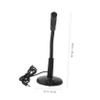 CAXUSD Desktop Microphone 3.5Mm Wired Computer Microphone for Laptop Voice Chatting and Recording, Portable Black Mic for Live Streaming, Gaming, and Online Meetings view 2