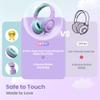 Acer USB-C Kids Headphones - 85/94dB Safe Volume Limited, Foldable Wired Over Ear Headphones for Travel, Toddler Headphones for School, Travel, iPad, Tablet, Purple Green, HK03C view 3