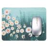 PATIKIL Painting Mouse Pad, 13.6 x 10.4 Non-Slip Rubber Mouse Mat Oil Painting Series Printed Desk Mat for Office Home Laptop Computer Desk Accessories, Green Flower view 1