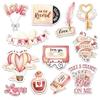 12 Pcs Retro Valentine Love Stickers Cute Pastel Romantic Designs Gifts for Teens Girls Wife Husband Boyfriend Girlfriend for Laptop Water Bottle Tumbler Notebook Journal Scrapbook Phone 2 Inches view 1