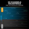 2026 Upgraded Wireless HDMI Transmitter and Receiver 1050FT/350M, 20 Channels, LCD Display, 1080P Wireless HDMI Extender for PC, DSLR, TV Box, Live Streaming, Church, Speech, Creator Team view 2