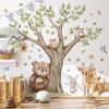 Tree and Animal Wall Decals for Baby Nursery, Large Peel and Stick Woodland Wall Stickers, Removable Baby Room Wall Decor view 1