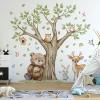 Tree and Animal Wall Decals for Baby Nursery, Large Peel and Stick Woodland Wall Stickers, Removable Baby Room Wall Decor view 2
