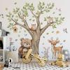 Tree and Animal Wall Decals for Baby Nursery, Large Peel and Stick Woodland Wall Stickers, Removable Baby Room Wall Decor view 3